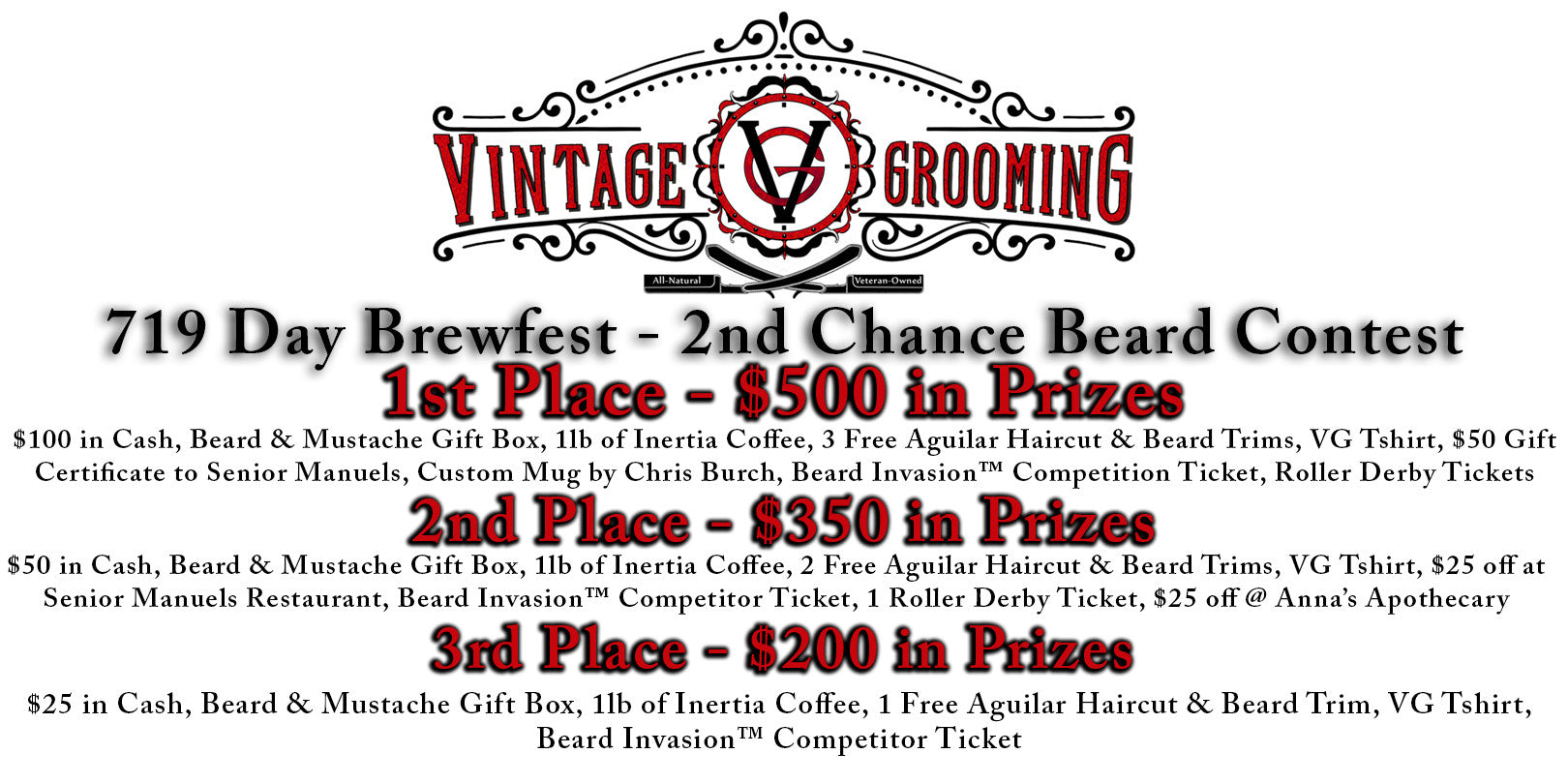 719 Day Brewfest Beard Contest - $1,000+ in Prizes