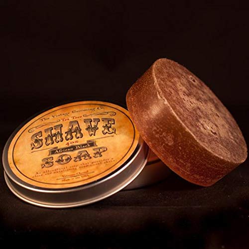 All Natural Tea Tree Shave Soap - African Black (4oz)