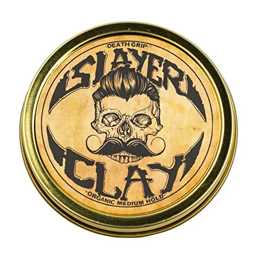 Hair Clay For Men - Slayer Clay Organic Medium Hold Mens Styling Product With Bentonite by Death Grip