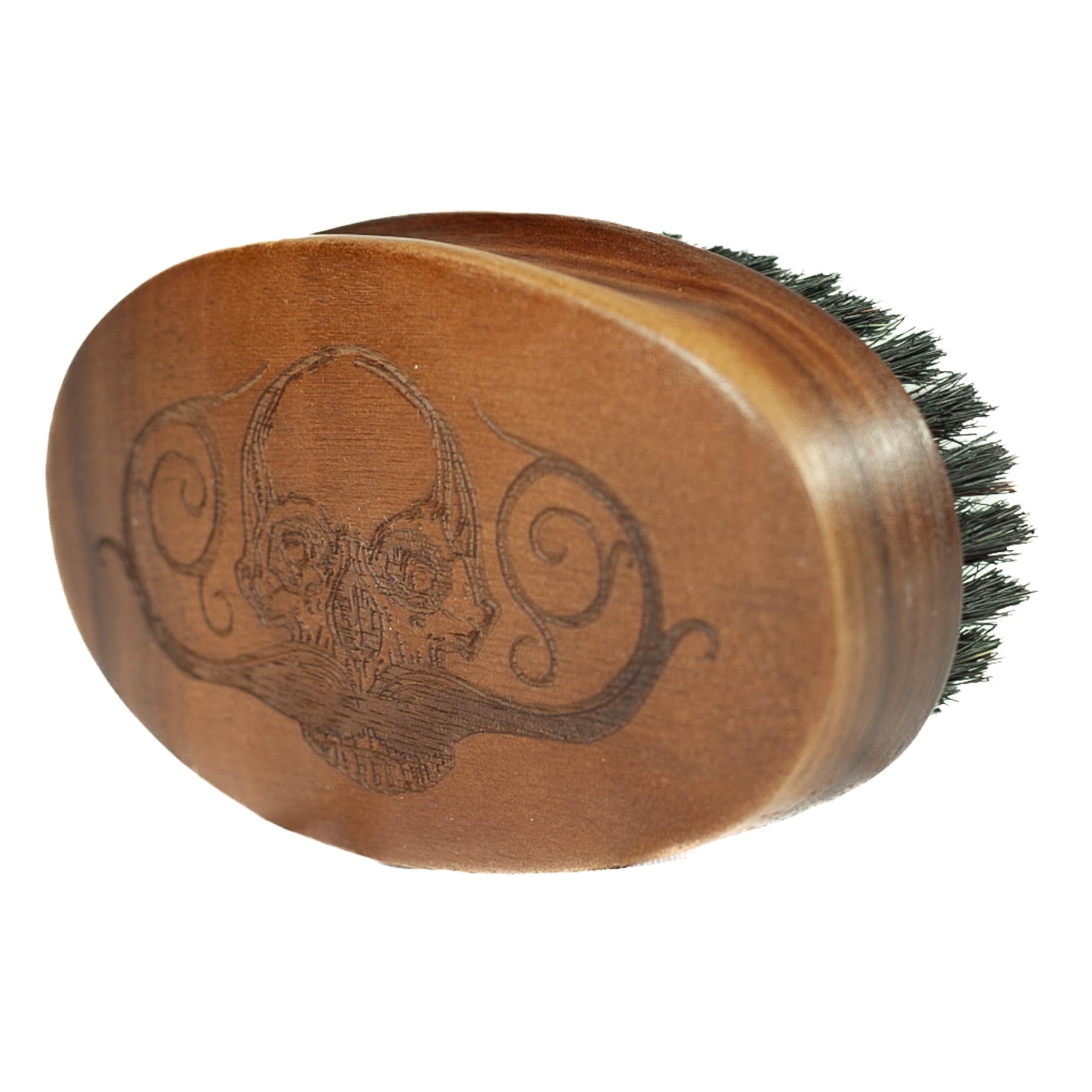 Death Grip Beard Brush and Comb (Beard Brush Military Style Oval Wooden Death Grip)