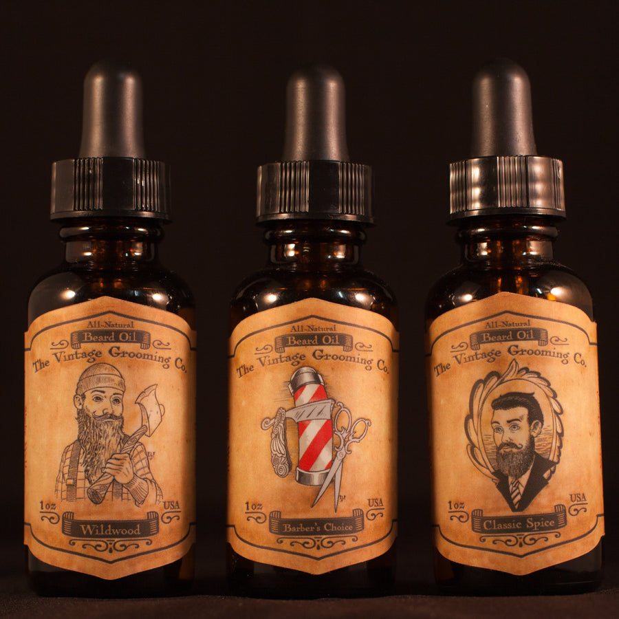 All Natural Beard Oil Trio - 3 Pack (1oz ea)